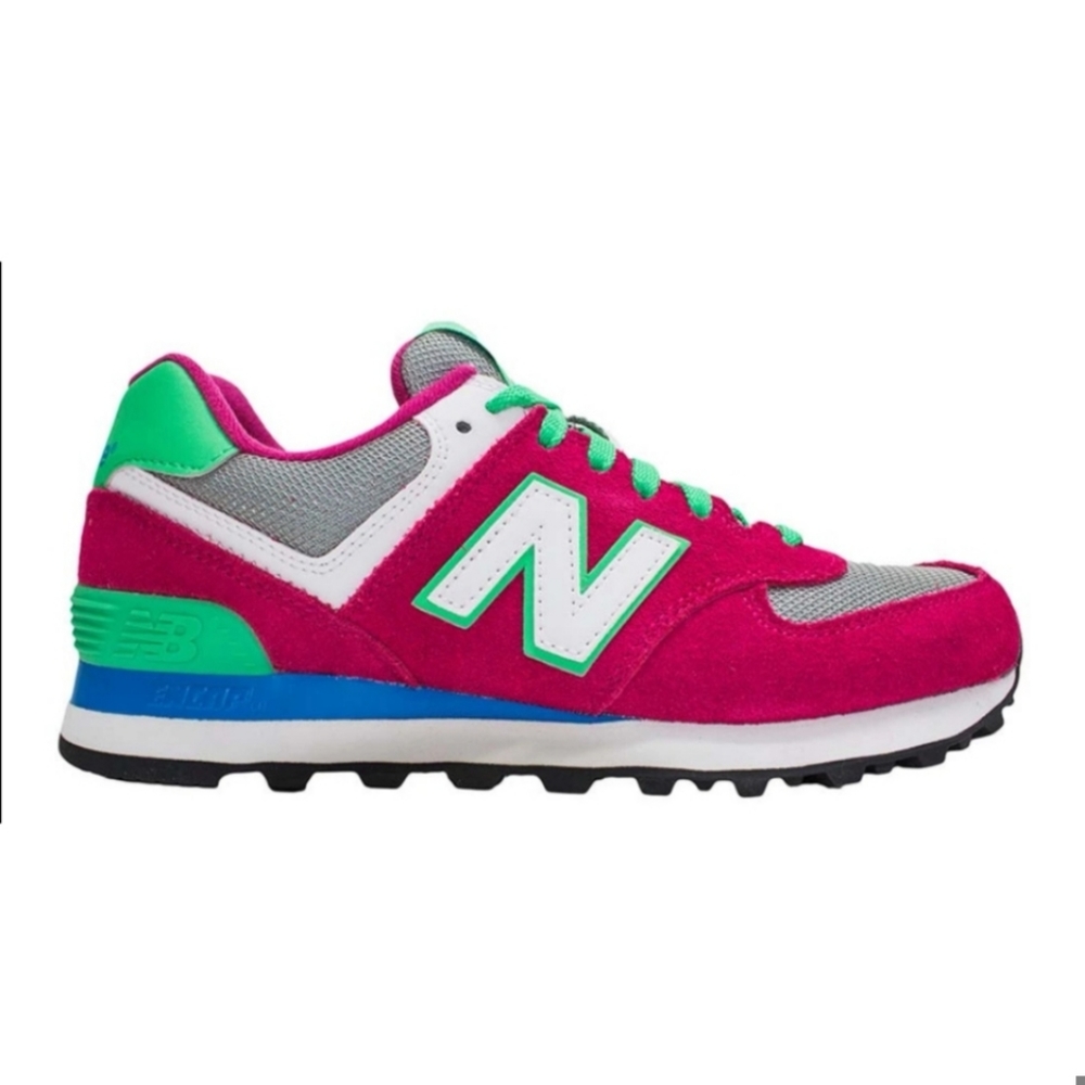 New Balance 574 Pink/Green/Blue